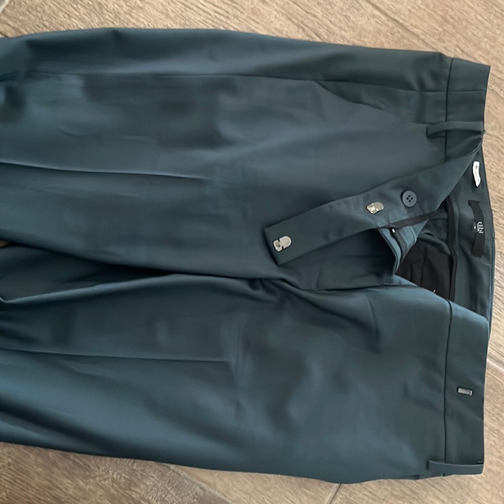 Tibi pants greenish blue black color